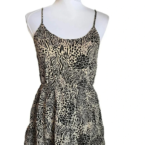 Vero Moda Animal Print Glory Singlet Tiered Dress in Travertine Size S - Picture 4 of 14
